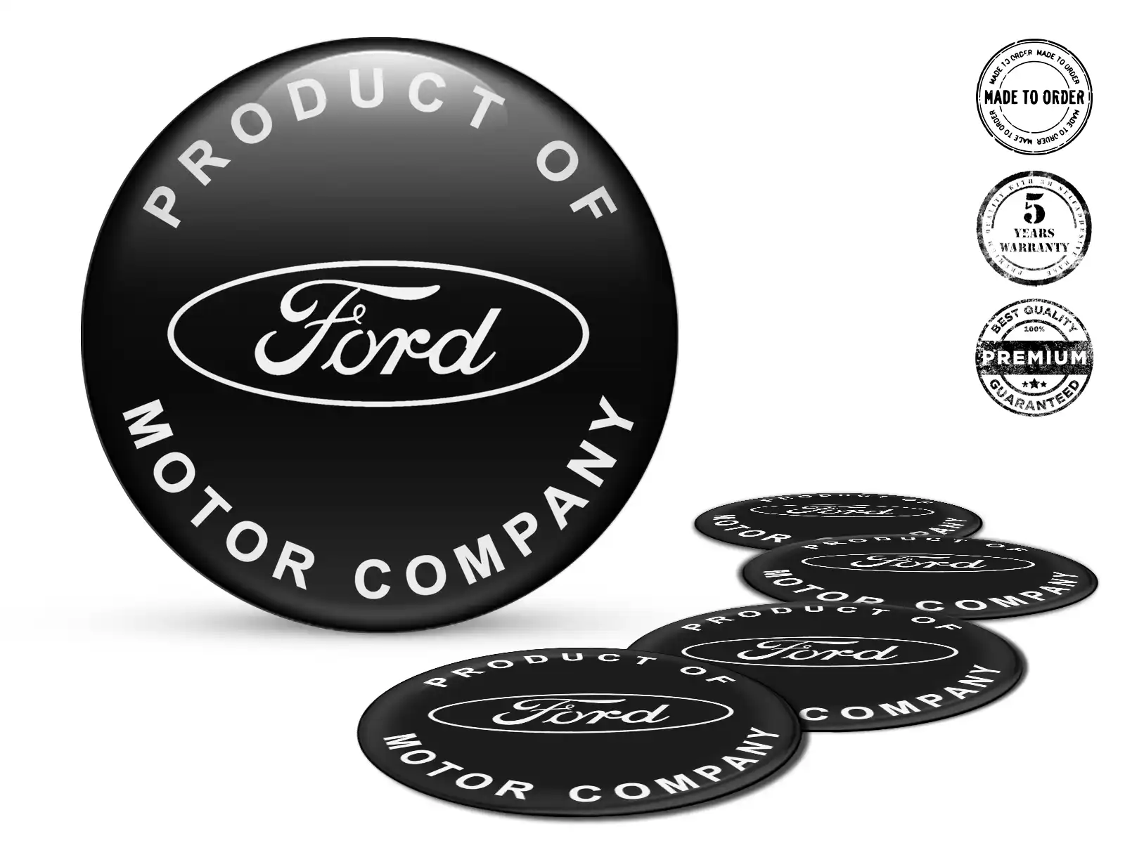 Ford Pegatina de Tapacubos Estilo Etiquetas Cúpula Alta Calidad